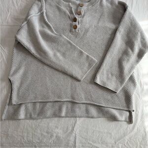 Free People  Gray Knit Beachwear  with Button Detail